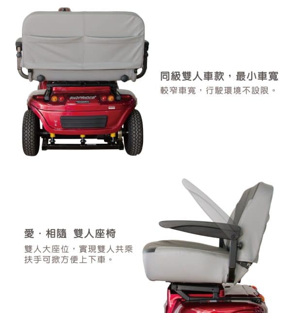 【必翔】TE-9D 電動代步車 (雙人共乘款)：圖片 3