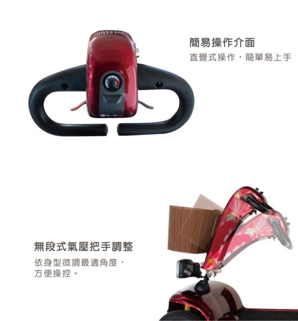 【必翔】TE-9D 電動代步車 (雙人共乘款)：圖片 5